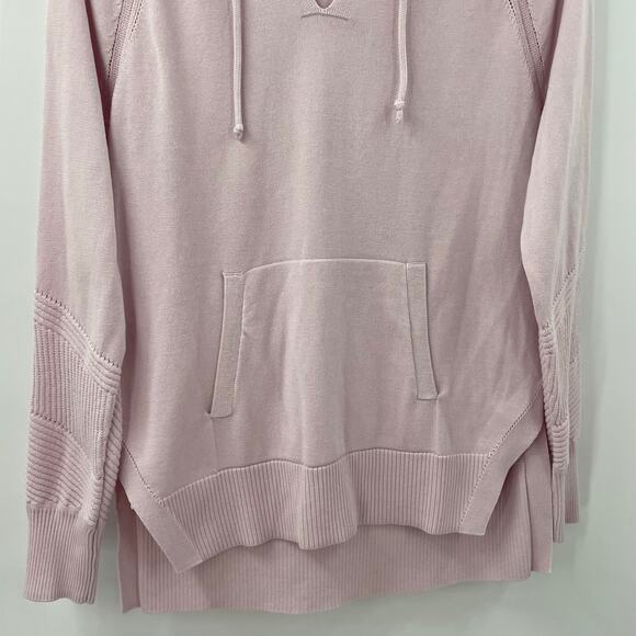 Athleta S Evergreen Sweater Hoodie Hydrangea Pink 531705 - Picture 8 of 12